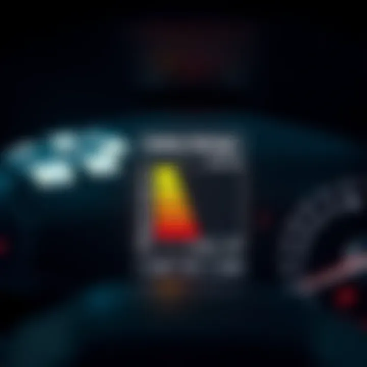 Safety Ratings Overview Safety ratings displayed on a car dashboard