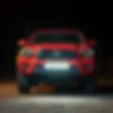 Rugged Design of the 2014 Toyota Tacoma TRD Off-Road Front view of the 2014 Toyota Tacoma TRD Off-Road showcasing its rugged design