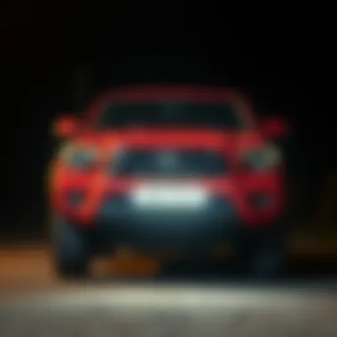 Rugged Design of the 2014 Toyota Tacoma TRD Off-Road Front view of the 2014 Toyota Tacoma TRD Off-Road showcasing its rugged design