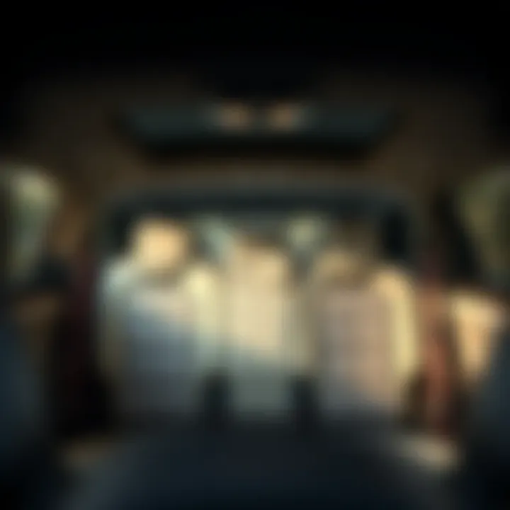 Third Row Seating Arrangement in Cadillac SRX Interior view highlighting the third row seating arrangement