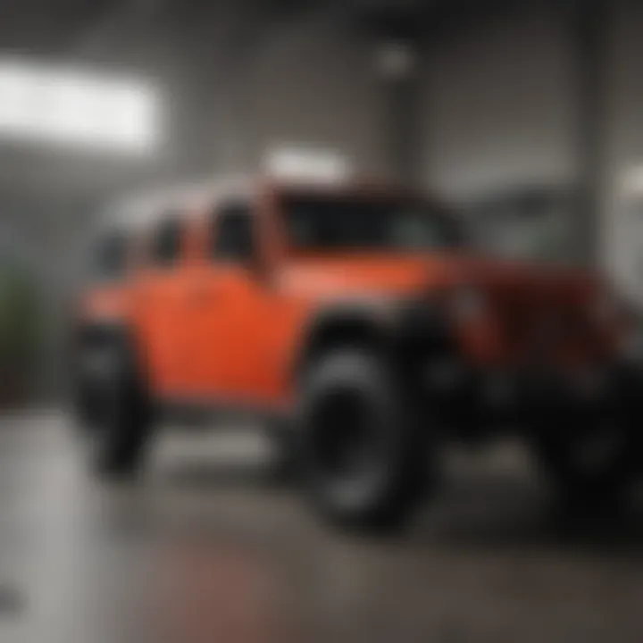 A satisfied customer engaged in a Jeep purchase