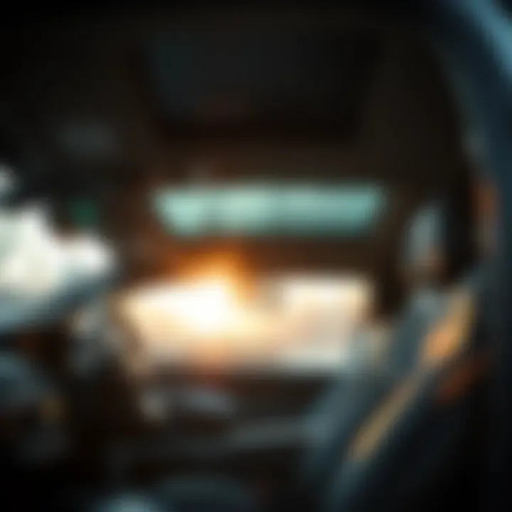 Interior view of a midsize sedan highlighting advanced technology and comfort features