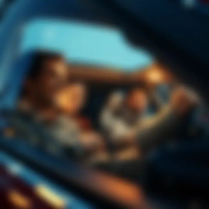 A family enjoying a ride in a midsize sedan reflecting satisfaction and reliability