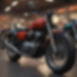 Vibrant selection of pre-owned motorcycles on display