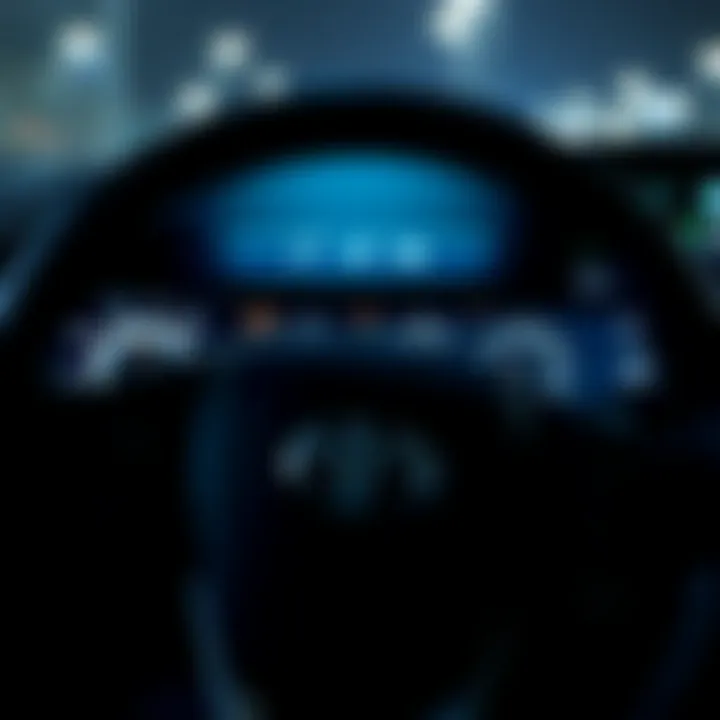 Close-up of Toyota Prius dashboard displaying eco-friendly features