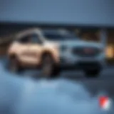 Exterior view of the GMC Terrain Denali showcasing its sleek lines and premium design.