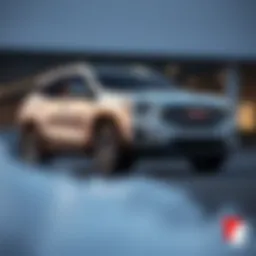 Exterior view of the GMC Terrain Denali showcasing its sleek lines and premium design.