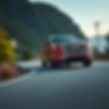 GMC Terrain Denali in action demonstrating its performance on a scenic road.