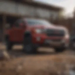 Exterior view of a salvage GMC Canyon