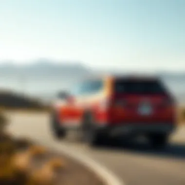 Volkswagen Atlas driving on a scenic route