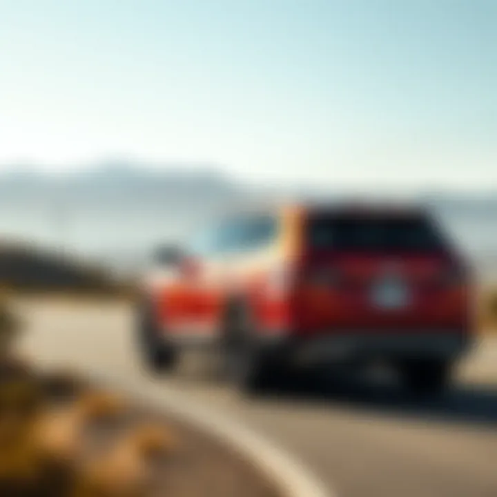 Volkswagen Atlas driving on a scenic route