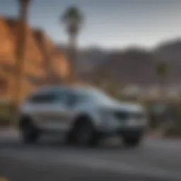 Kia Telluride parked in a scenic Las Vegas setting