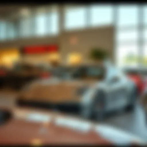 Elegant used Porsche model on display at dealership