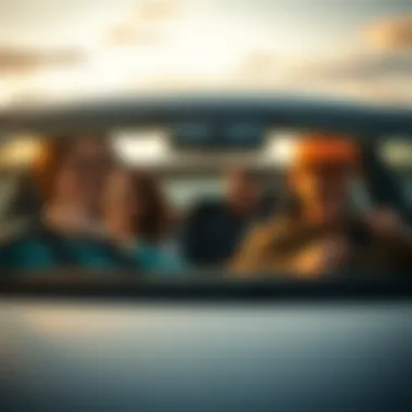 Family Road Trip in Cape Cod A family enjoying a road trip in a Volvo through Cape Cod