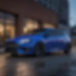 Sleek exterior design of the new Ford Focus RS