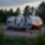 Exterior view of the Four Seasons Park Model Trailer showcasing its unique design features