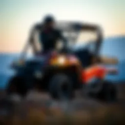 Gator ATV in natural terrain