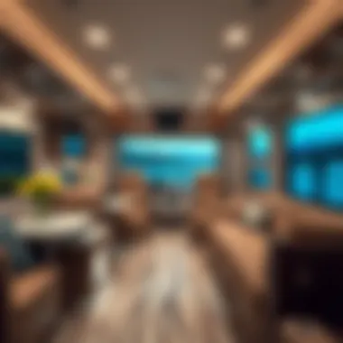 Luxurious Interior Layout of Heritage Glen RV Fifth Wheel Interior layout of the Heritage Glen RV Fifth Wheel featuring living area and amenities