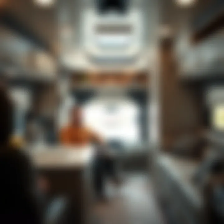 Traveler's Comfort in Heritage Glen RV Fifth Wheel Traveler enjoying the comfort of the Heritage Glen RV Fifth Wheel during a trip