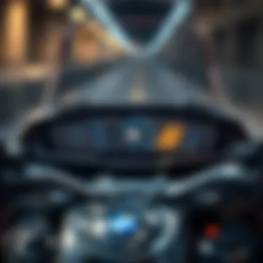 Innovative dashboard technology of the BMW 1200 RT. Dashboard features and technology of BMW 1200 RT