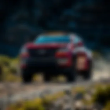 Performance metrics illustrated through action shots of the Colorado Z71 on rugged terrain