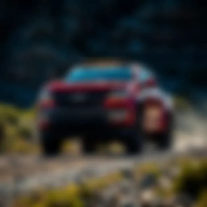 Performance metrics illustrated through action shots of the Colorado Z71 on rugged terrain