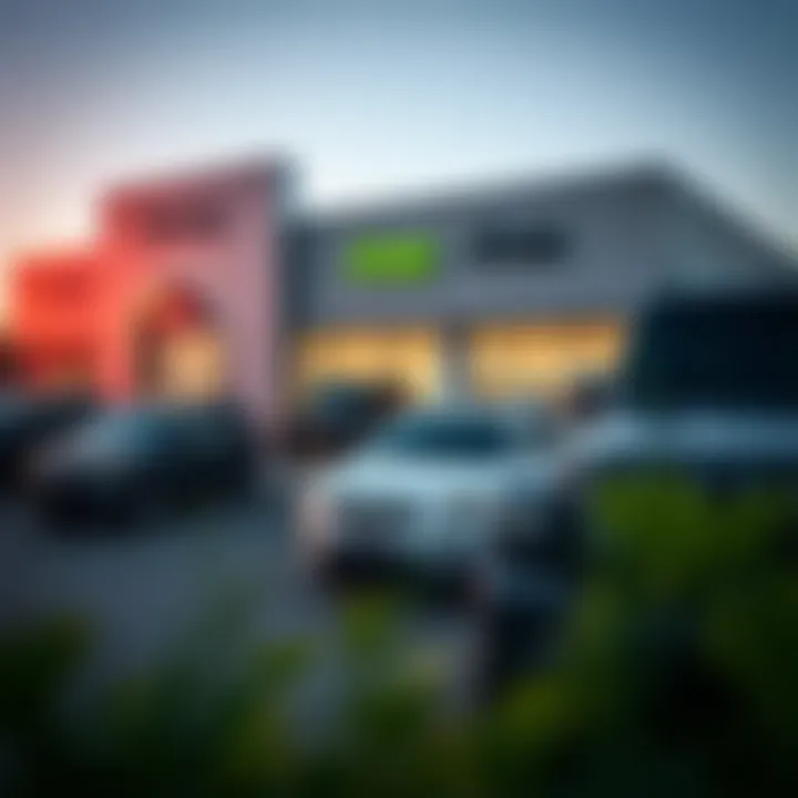 Jeep Highland dealership exterior showcasing available models