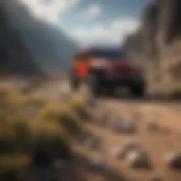 Jeep marketing campaign showcasing rugged terrain