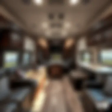 Interior layout highlighting the spacious living area of the RV