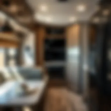 Close-up of the premium features and finishes inside the RV