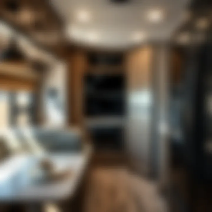 Close-up of the premium features and finishes inside the RV