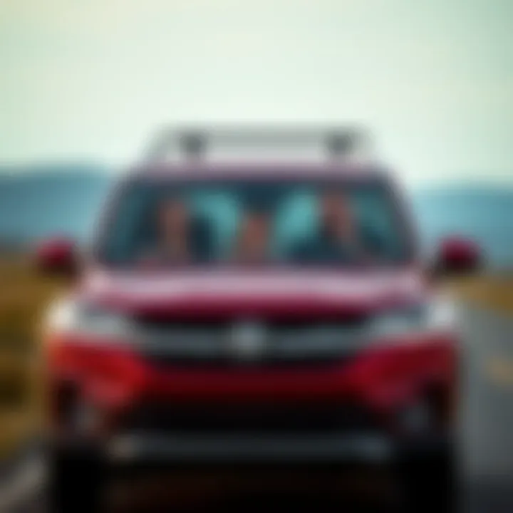 A family enjoying a road trip in their CUV, emphasizing versatility.