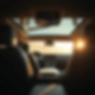 Interior view of a spacious CUV highlighting luxury features.