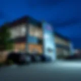 Exterior view of Lindsay Ford dealership showcasing modern architecture