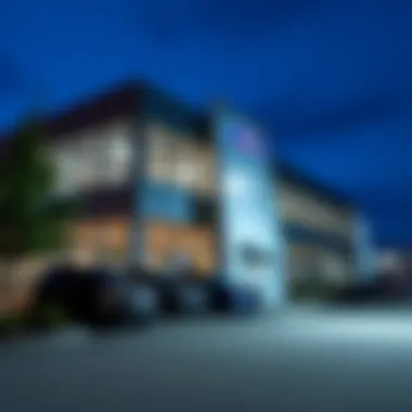 Exterior view of Lindsay Ford dealership showcasing modern architecture