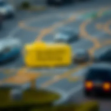 Map showing location of parking options