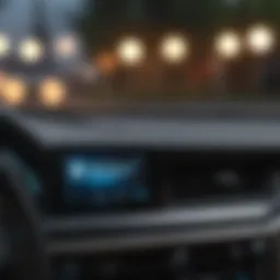 Sirius XM logo displayed on a car dashboard