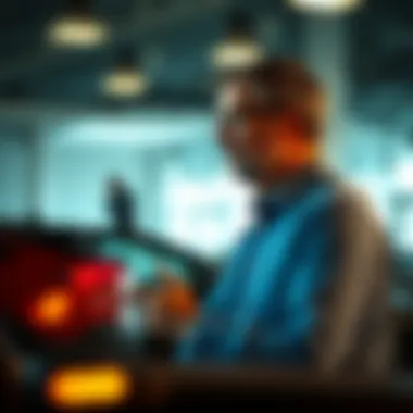 Illustration of a confident buyer discussing terms with a dealer