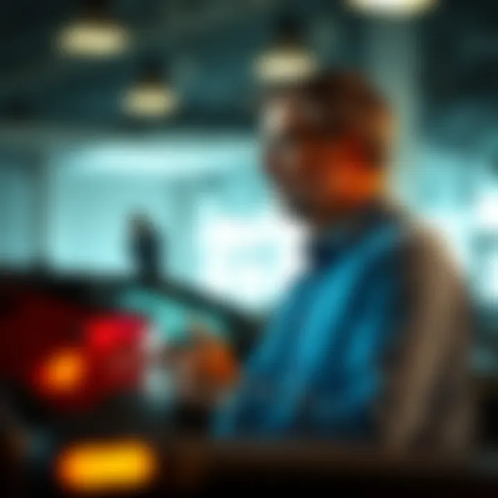 Illustration of a confident buyer discussing terms with a dealer