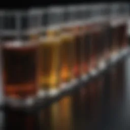 Illustration of different oil viscosity grades and their effects on engine performance.