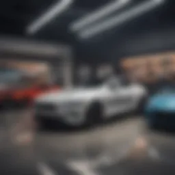 Showroom interior of Ourisman CDJR with various models displayed