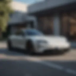 Porsche Taycan exterior showcasing its sleek design