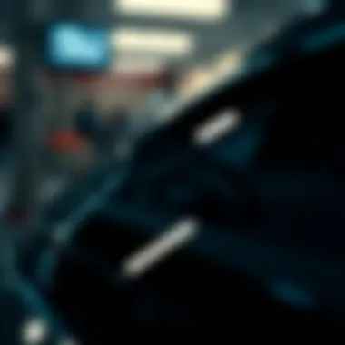 Close-up view of advanced power auto glass technology