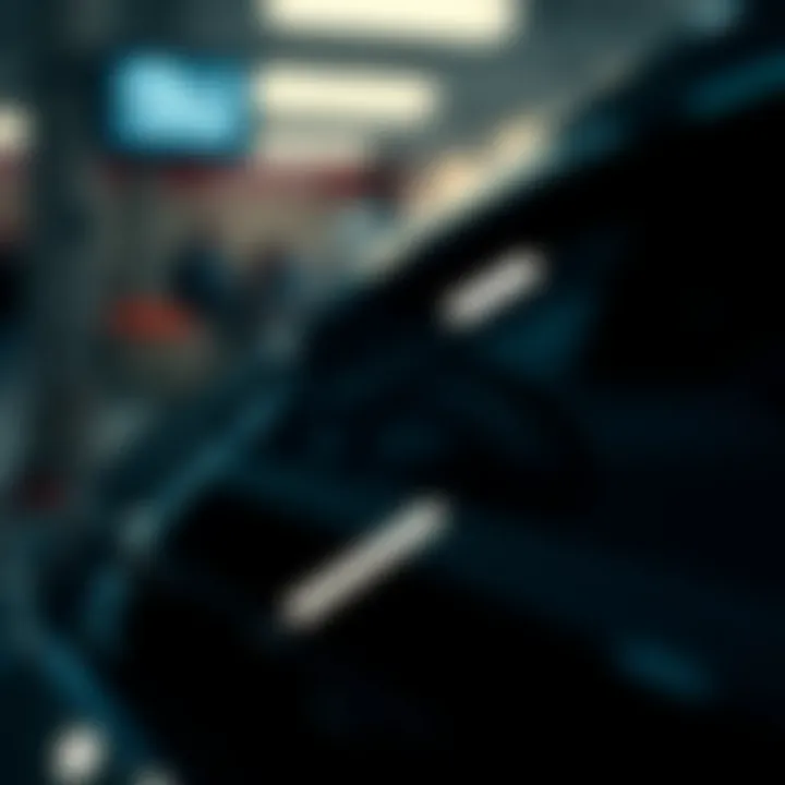 Close-up view of advanced power auto glass technology