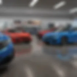 Exterior view of Shawnee Honda dealership showcasing a lineup of vehicles
