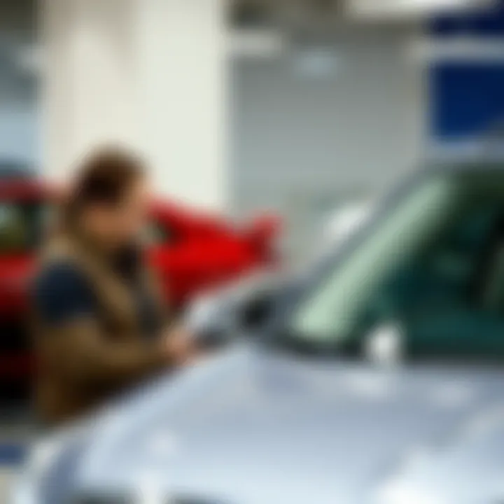 Customer discussing financing options with a dealership representative