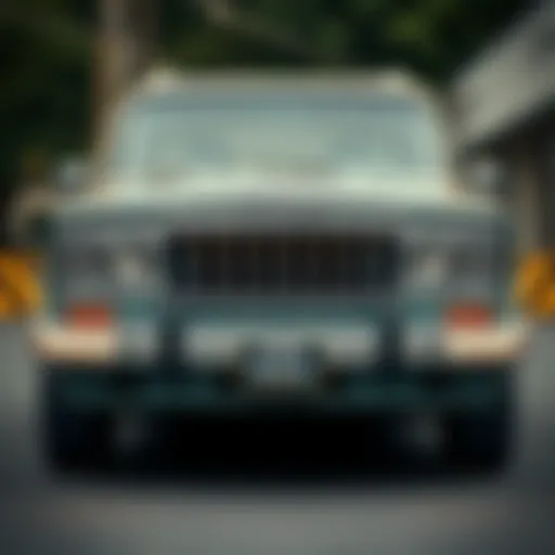 Front View of the Last Jeep Wagoneer A striking front view of the last Jeep Wagoneer model