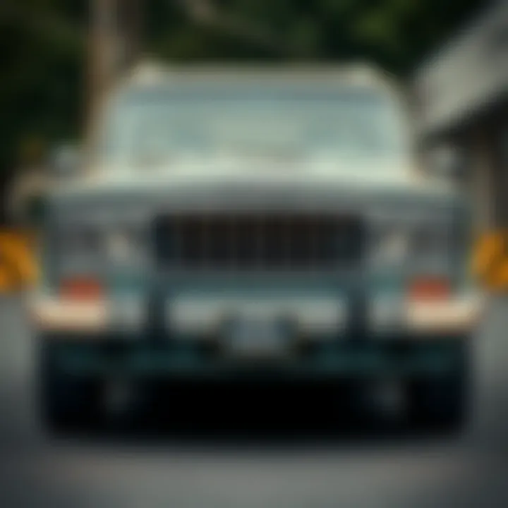 Front View of the Last Jeep Wagoneer A striking front view of the last Jeep Wagoneer model