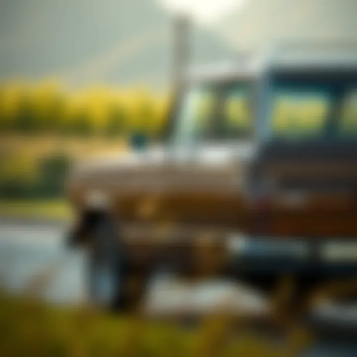 Side Profile of the Last Jeep Wagoneer A side profile highlighting the classic design elements