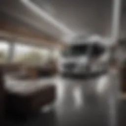 A luxurious motorhome set up for a sports team